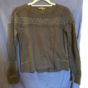 Banana Republic Dark Navy Eyelet Sweatshirt